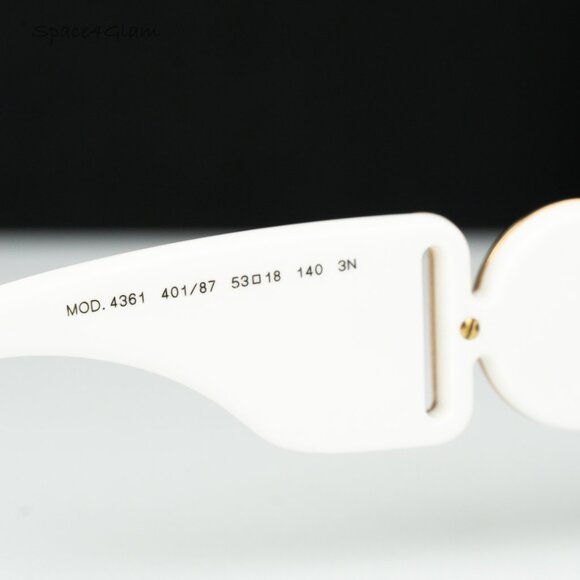 NEW Versace VE4361 401/87 Medusa Biggie White Grey Rectangle Unisex Sunglasses - Picture 5 of 16